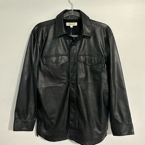 Madewell Faux Leather shirt Jacket